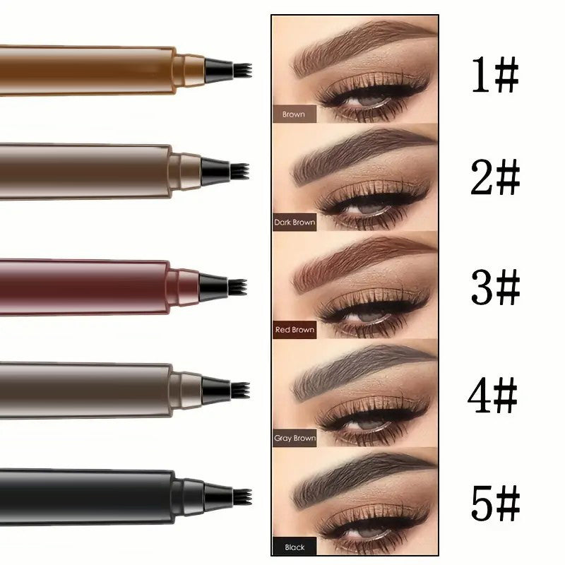 5 Color Dual-Purpose Brow Pen | Dual-Ended Split Tip