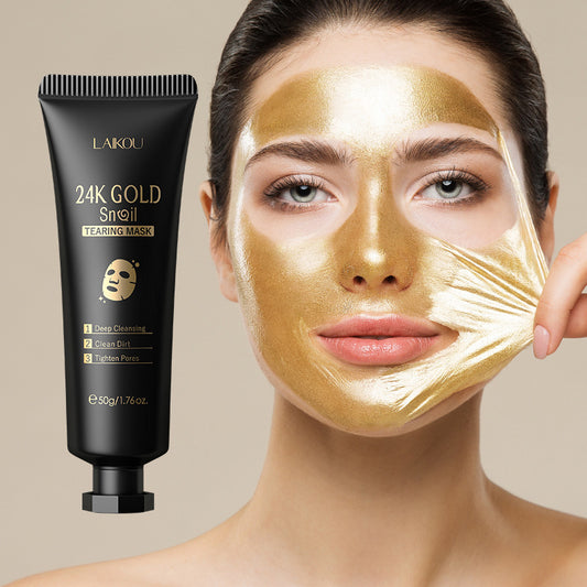 LAIKOU 24K Gold Foil Snail Tearing Mask