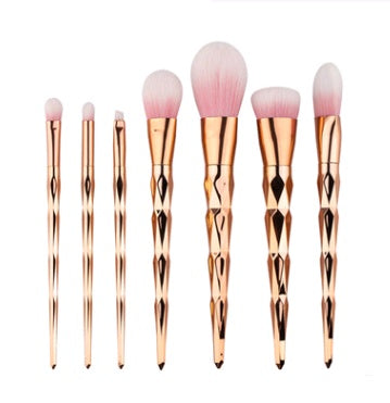 7pcs Nylon Hair Long Rod Makeup Brush Set