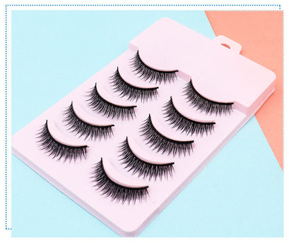 High-grade Fiber Short Cross Beauty Makeup False Eyelashes