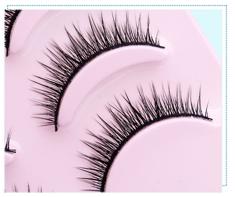High-grade Fiber Short Cross Beauty Makeup False Eyelashes