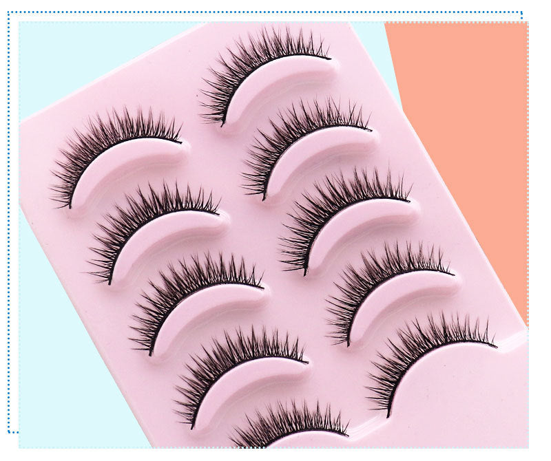 High-grade Fiber Short Cross Beauty Makeup False Eyelashes
