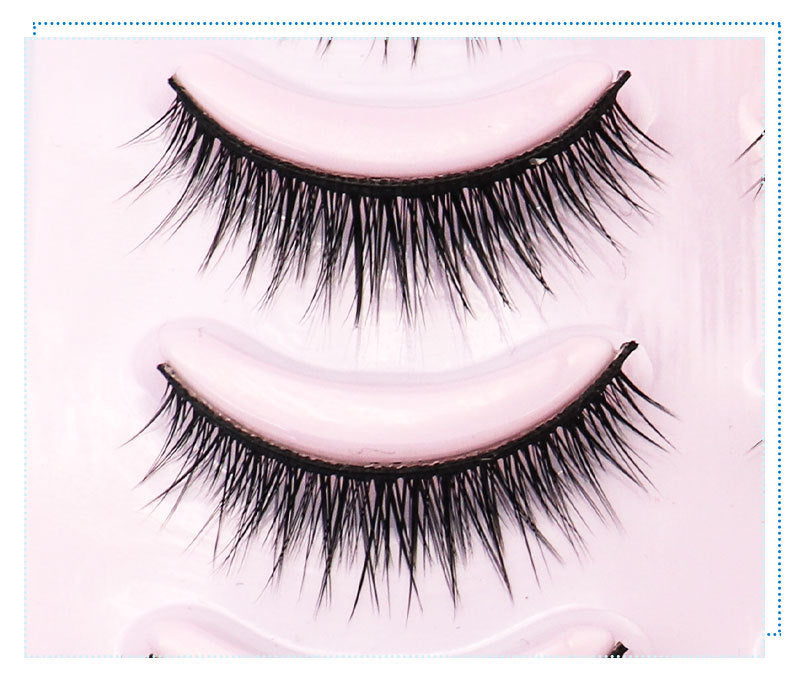 High-grade Fiber Short Cross Beauty Makeup False Eyelashes
