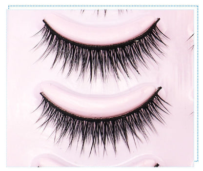 High-grade Fiber Short Cross Beauty Makeup False Eyelashes