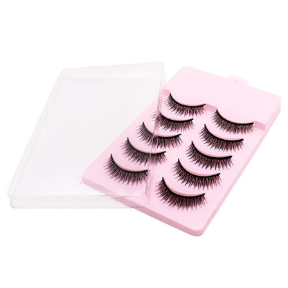 High-grade Fiber Short Cross Beauty Makeup False Eyelashes