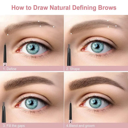 Dual-Ended Brow Pencil | Fine+Triangle Tip Waterproof