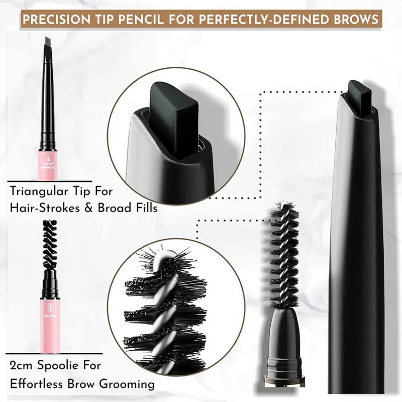 Dual-Ended Brow Pencil | Fine+Triangle Tip Waterproof