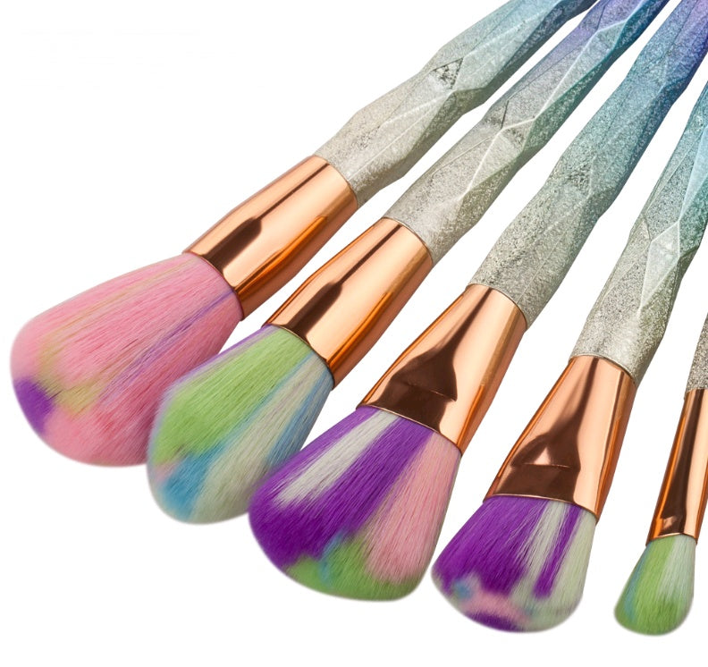 7pcs Nylon Hair Long Rod Makeup Brush Set