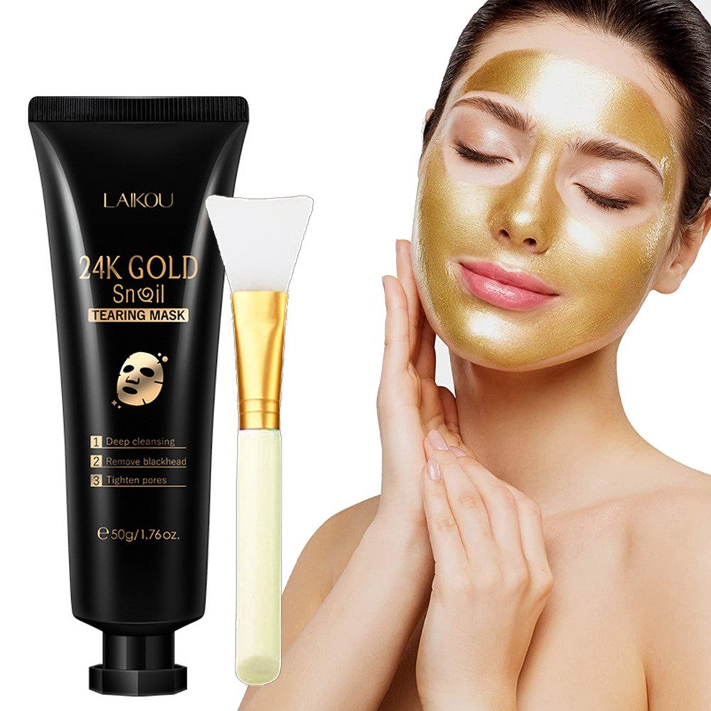 LAIKOU 24K Gold Foil Snail Tearing Mask