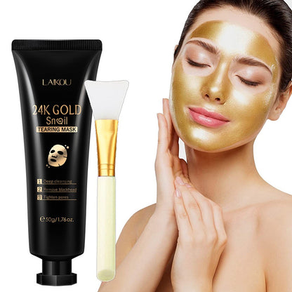 LAIKOU 24K Gold Foil Snail Tearing Mask