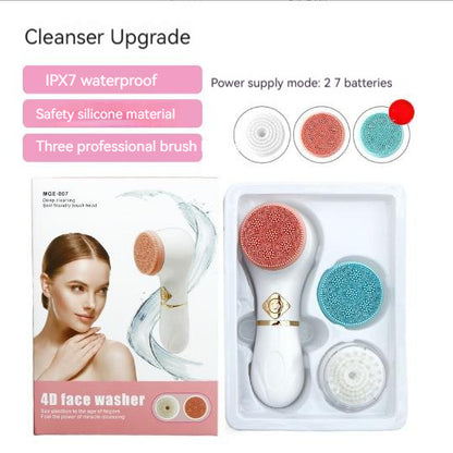 White Electric Facial  Pore Cleansing Device for All Skin