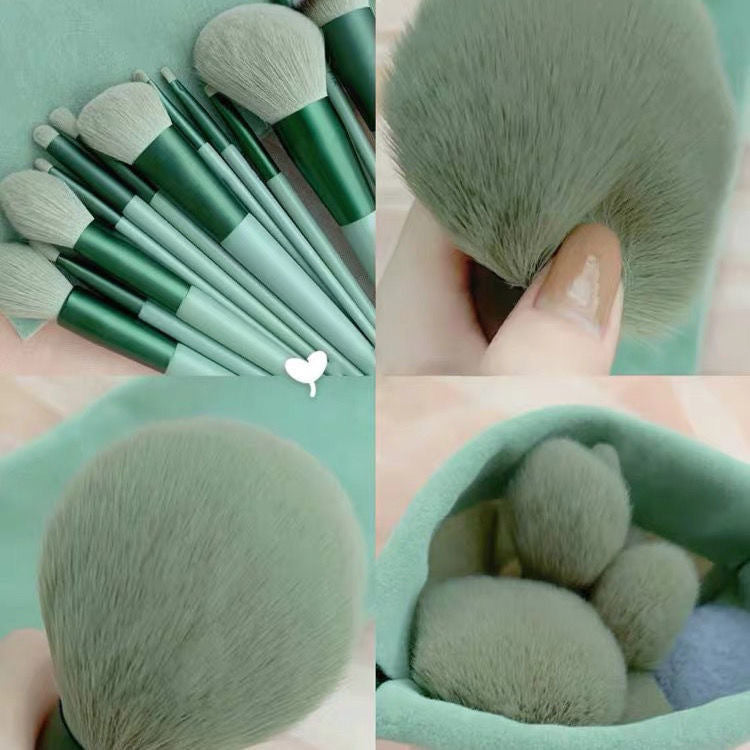 13Pcs Synthetic Fiber Makeup Brush Set in multiple colors