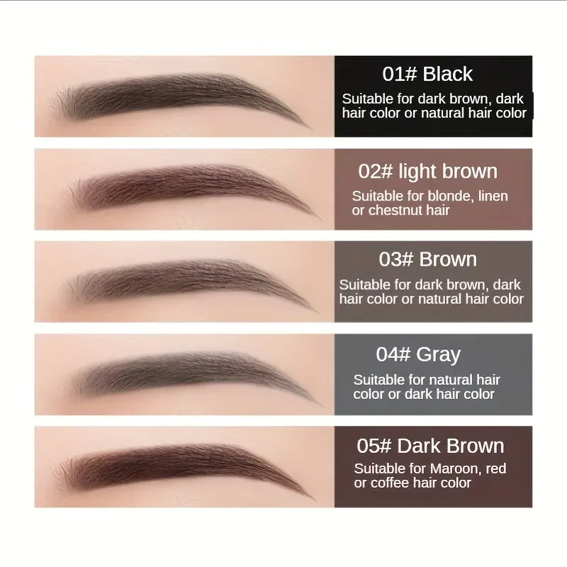 5 Color Waterproof Eyebrow Pencil | Double-Ended Triangular Tip