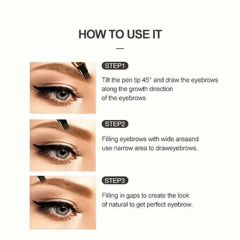 5 Color Dual-Purpose Brow Pen | Dual-Ended Split Tip