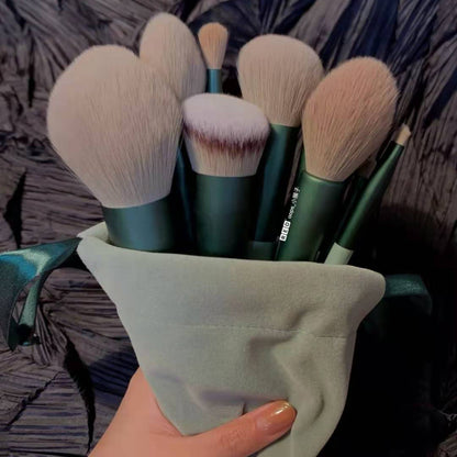 13Pcs Synthetic Fiber Makeup Brush Set in multiple colors