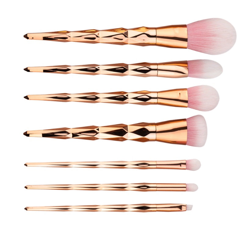 7pcs Nylon Hair Long Rod Makeup Brush Set