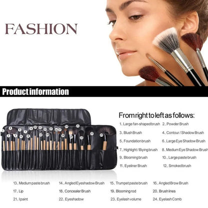 24Pcs Synthetic Fiber Makeup Brush Set | Full Makeup Kit