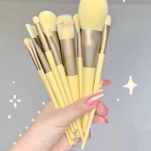 13Pcs Synthetic Fiber Makeup Brush Set in multiple colors