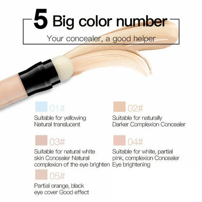 Dark Circles Concealer Pen | 5 Colors Sponge Tip