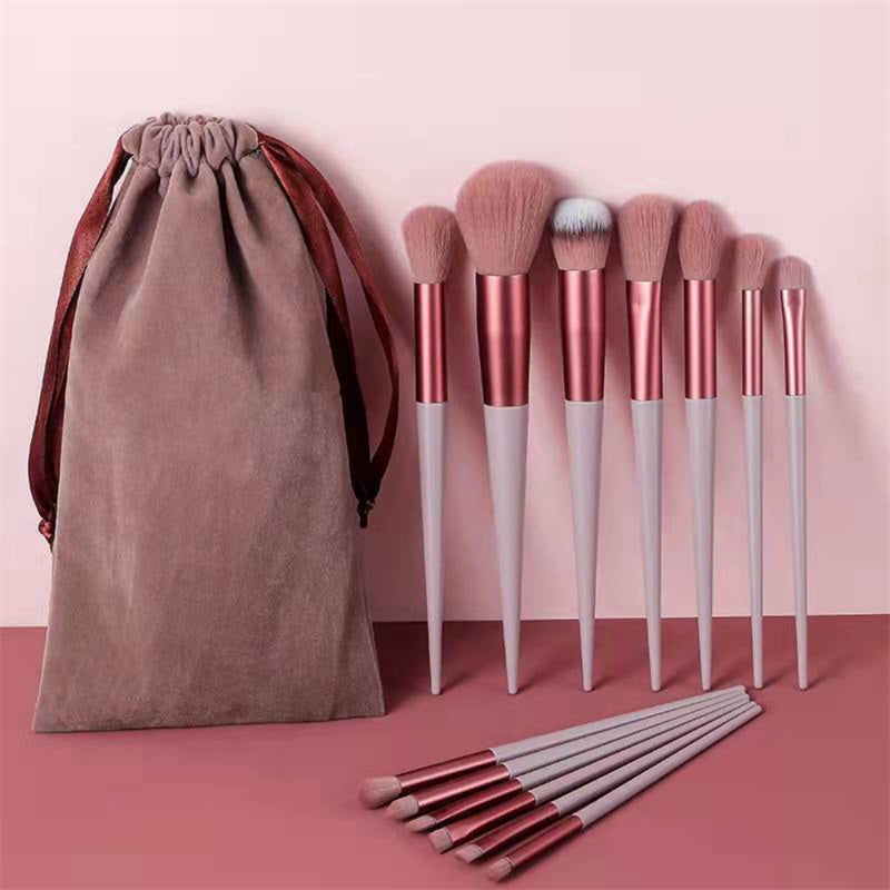 13Pcs Synthetic Fiber Makeup Brush Set in multiple colors