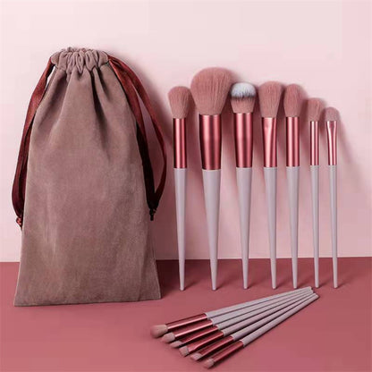 13Pcs Synthetic Fiber Makeup Brush Set in multiple colors