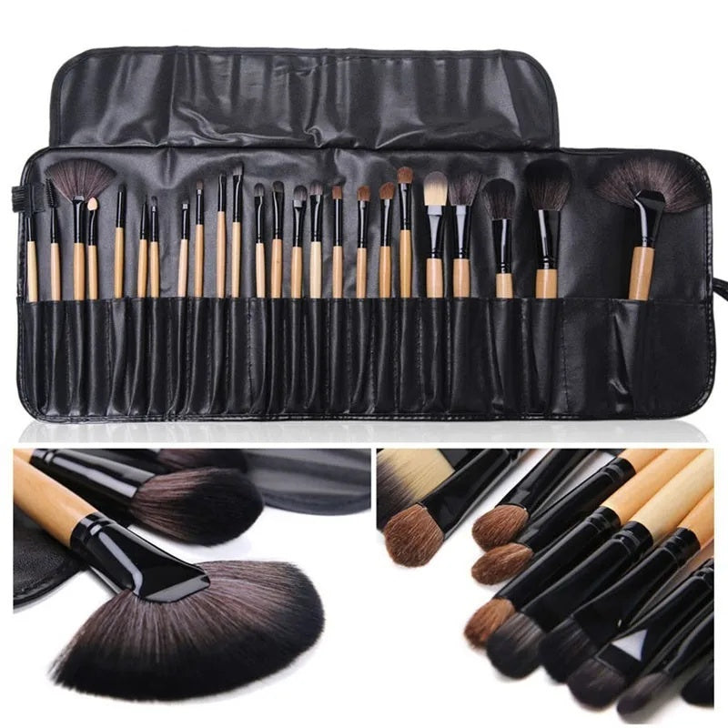 24Pcs Synthetic Fiber Makeup Brush Set | Full Makeup Kit