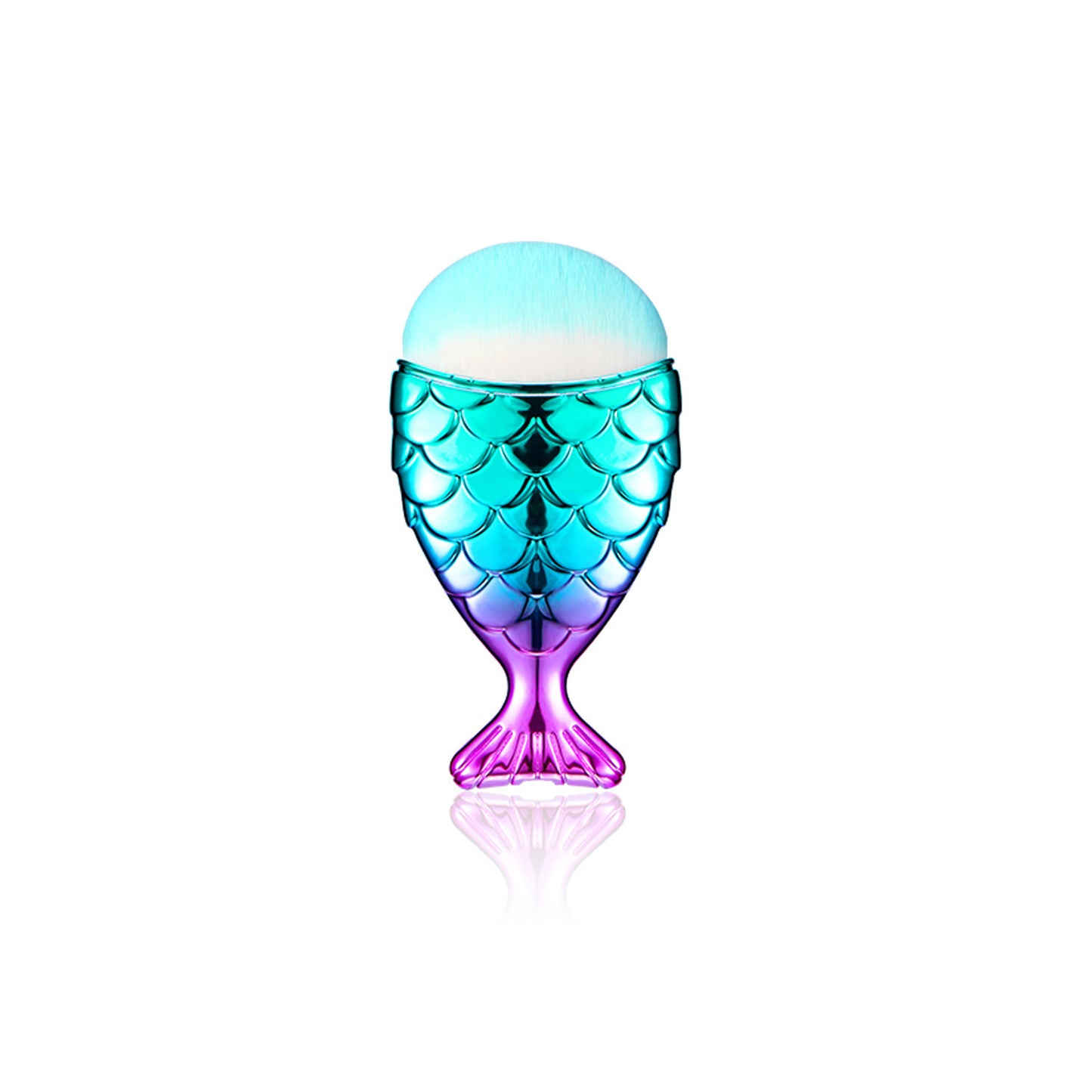 11pcs Mermaid-shaped Nylon Makeup Brush Set